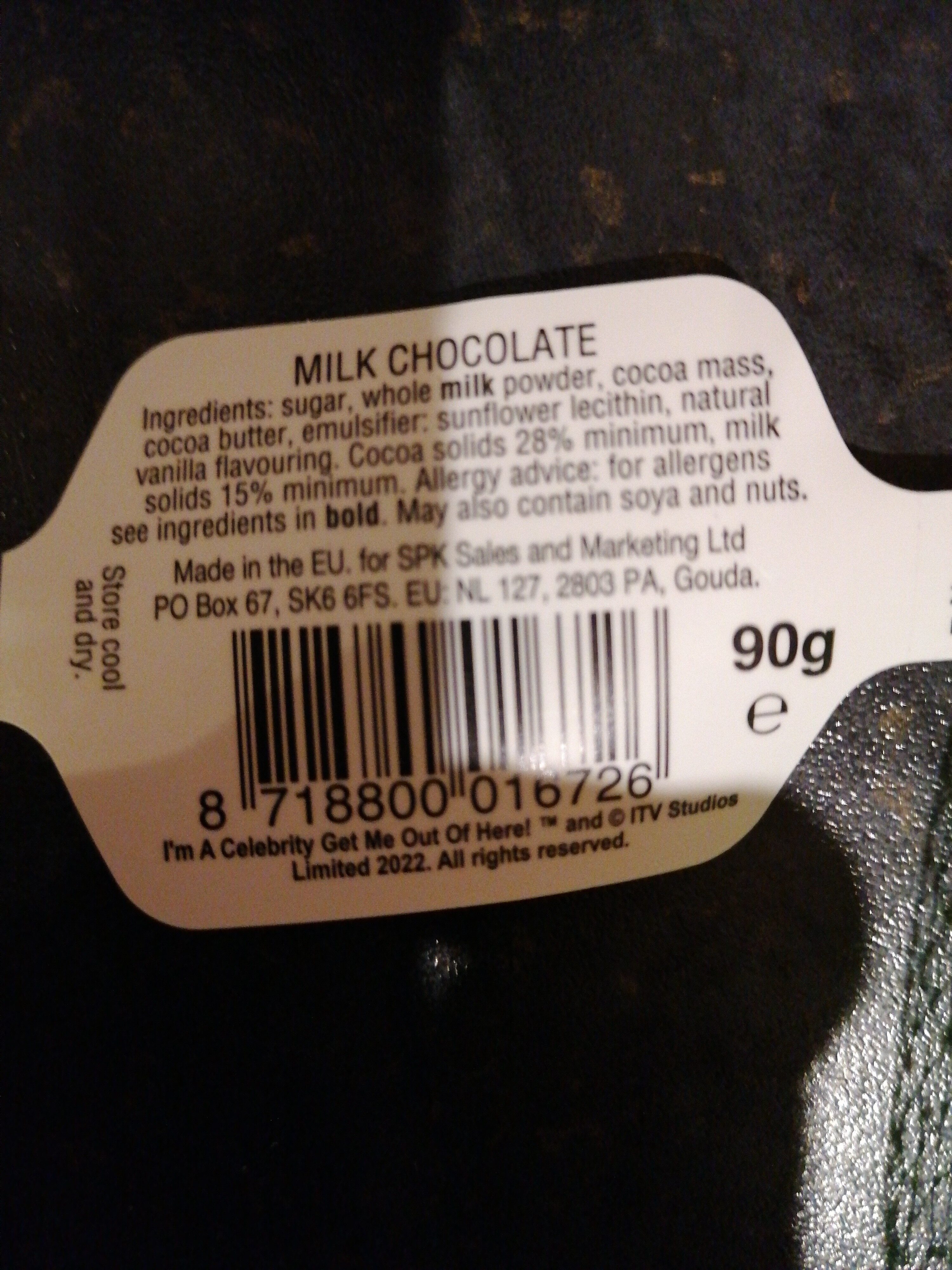 Milk Chocolate coins - Ingredients