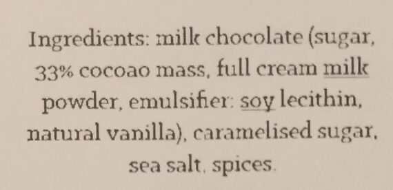 Milk caramel sea salt - Ingrediënten - en