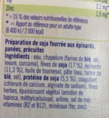 Chaussons aux épinards - Ingredients - fr