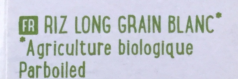 Riz blanc bio - Ingrédients