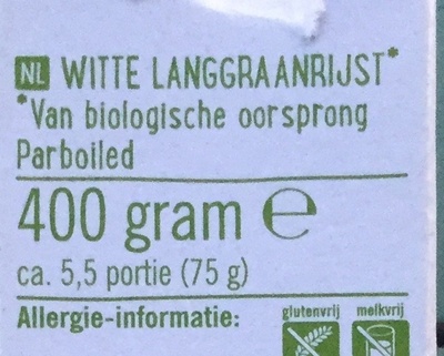 Riz blanc bio - Ingrediënten