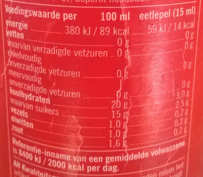 Classic Ketchup Knijpfles - Nutrition facts - nl