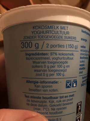Plain Coconut Yogurt - Ingrediënten