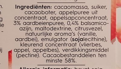 Delicata pure chocolade met aardbei en balsamico - Ingredients - nl