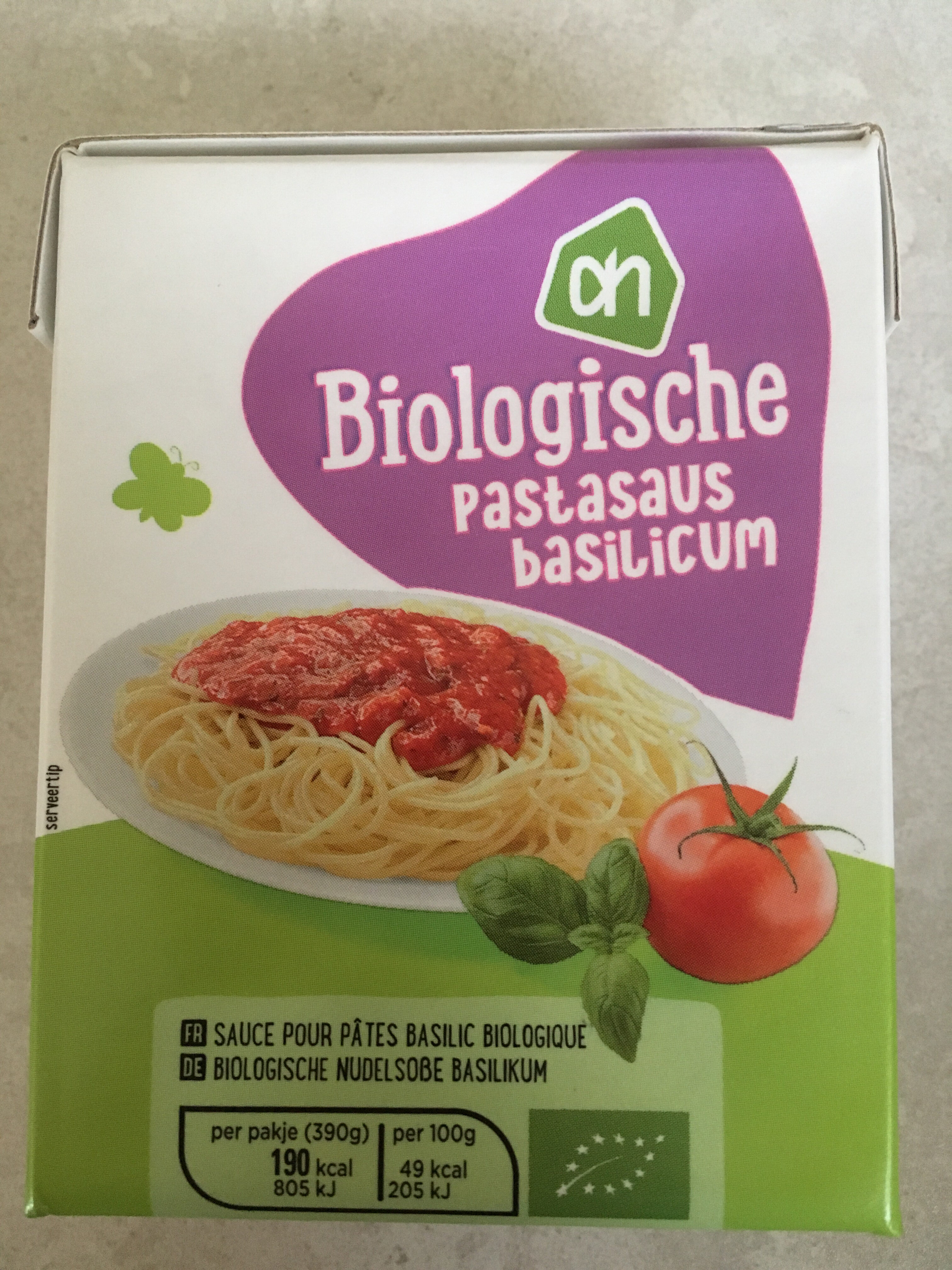 Biologische Pastasaus Basilicum - Product