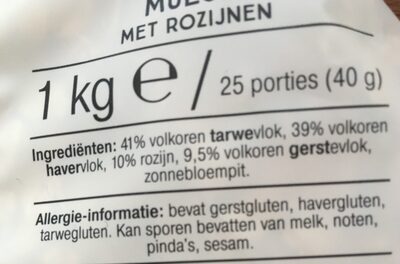 Naturel muesli - Ingredients - nl