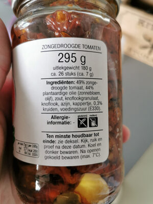 zongedroogde tomaten - Ingredienser - nl