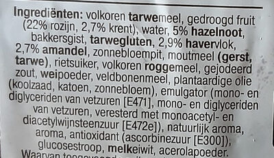 Volkoren muesli-notenbrood - Ingrédients - nl