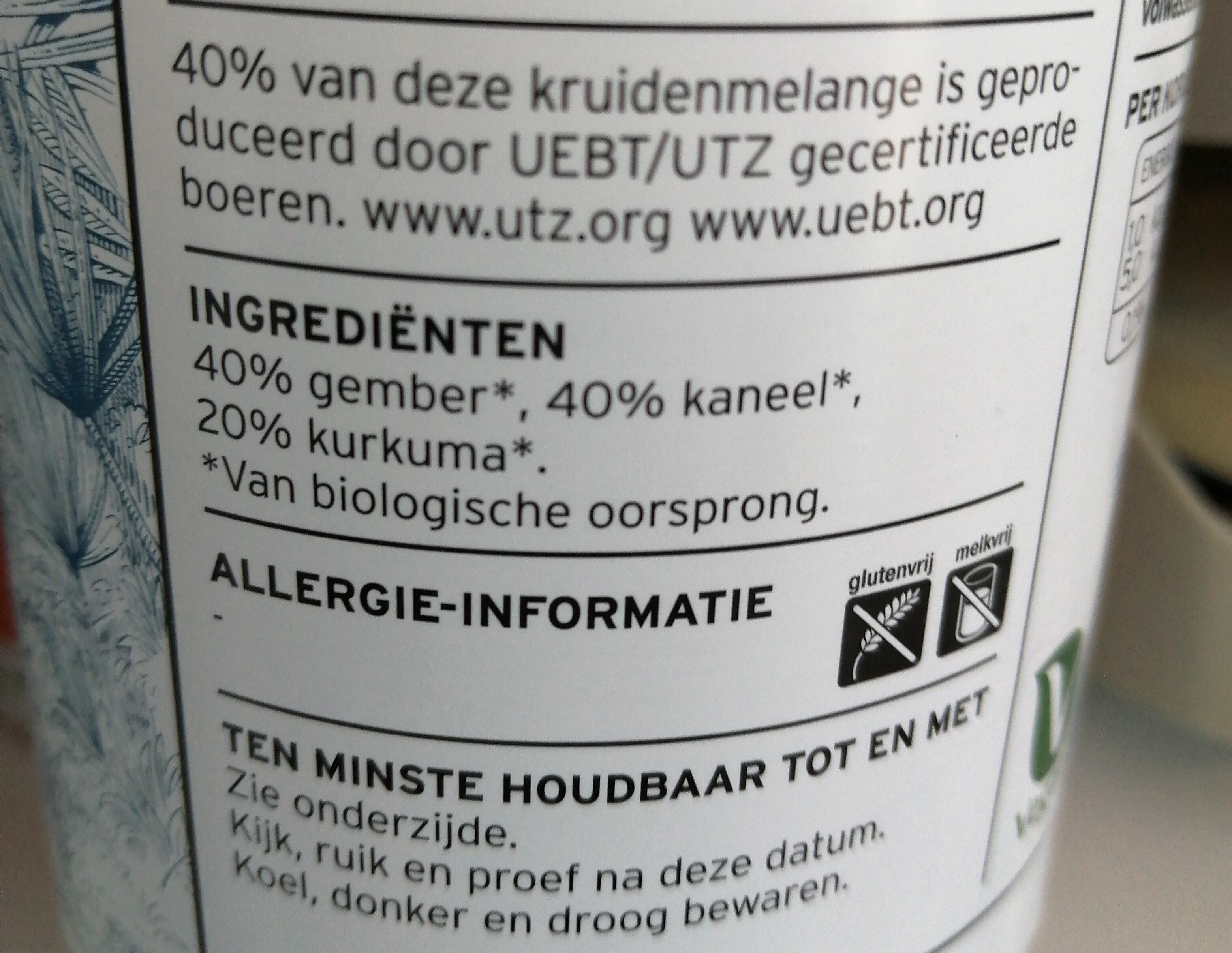 herbal Infusion Ginger turmeric - Ingredients - nl