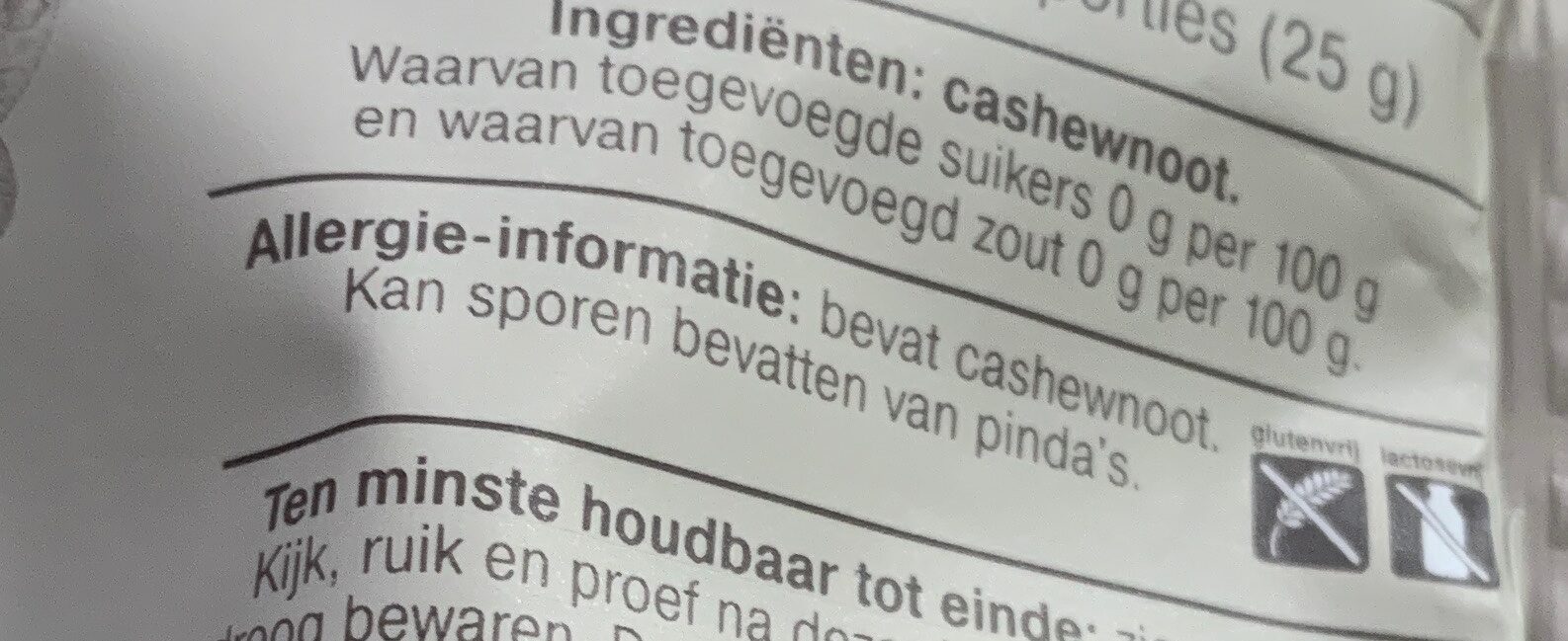 Cashew noten - Ingrédients - nl