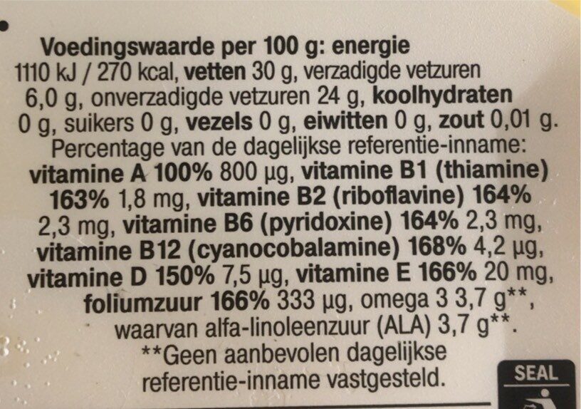 light - Tableau nutritionnel - nl