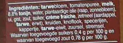 Pizza Krokante Tonijn - Ingredients - nl