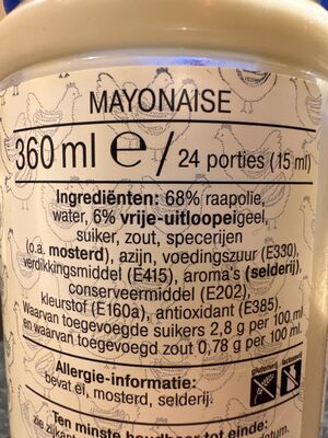 mayonaise - Ingrediënten