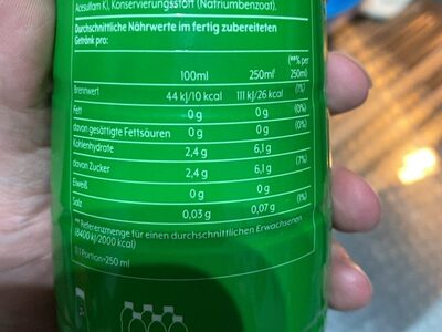 Sodastream - حقائق غذائية - fr