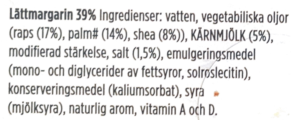 Lätta - Original - Ingredients - sv