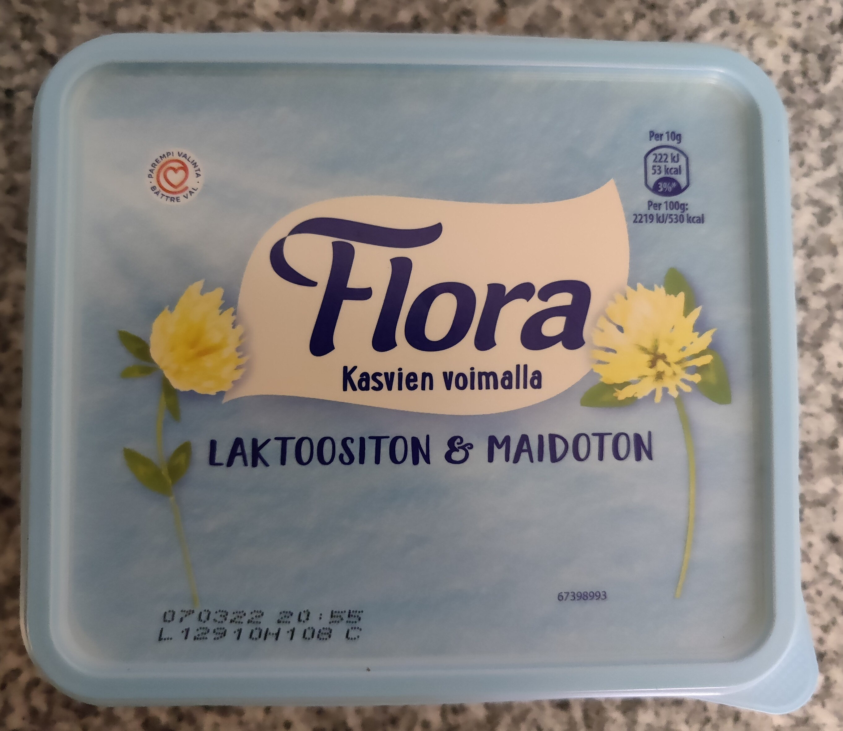 Flora laktoositon ja maidoton - Tuote