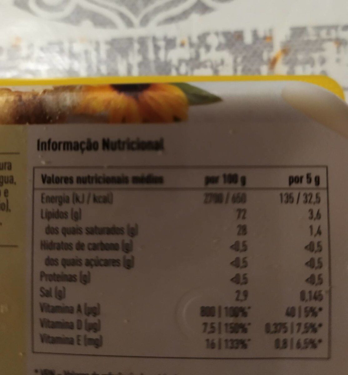 Beure - Nutrition facts - fr
