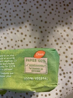 Plaquette 100% végétale doux - Instruction de recyclage et/ou informations d'emballage - en