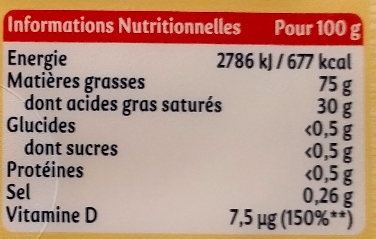 Planta fin tartine & cuisson - Nutrition facts - fr