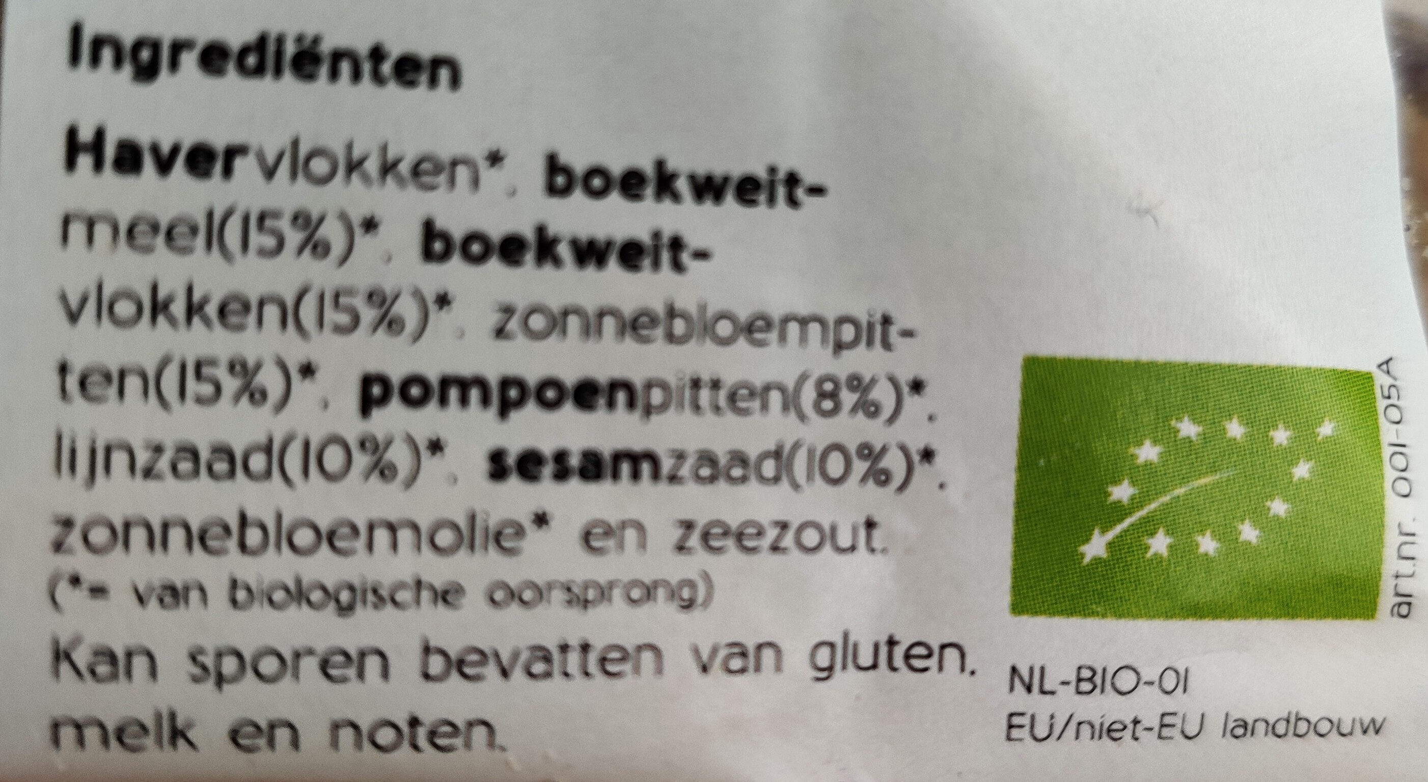 Kari's Knekkebrød Boekweit - Ingrediënten