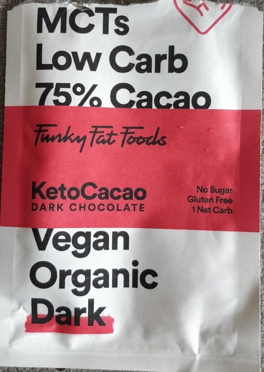 KetoCacao Dark Chocolat 75% - Product - fr