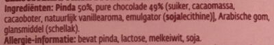 Choco pinda puur - Ingredients - nl