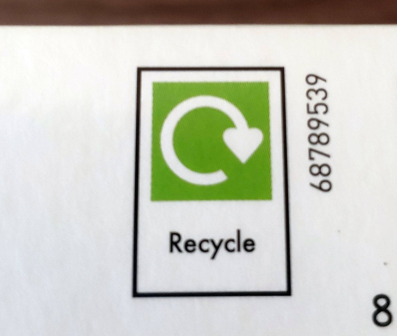 Patty on the back - Recycling instructions and/or packaging information