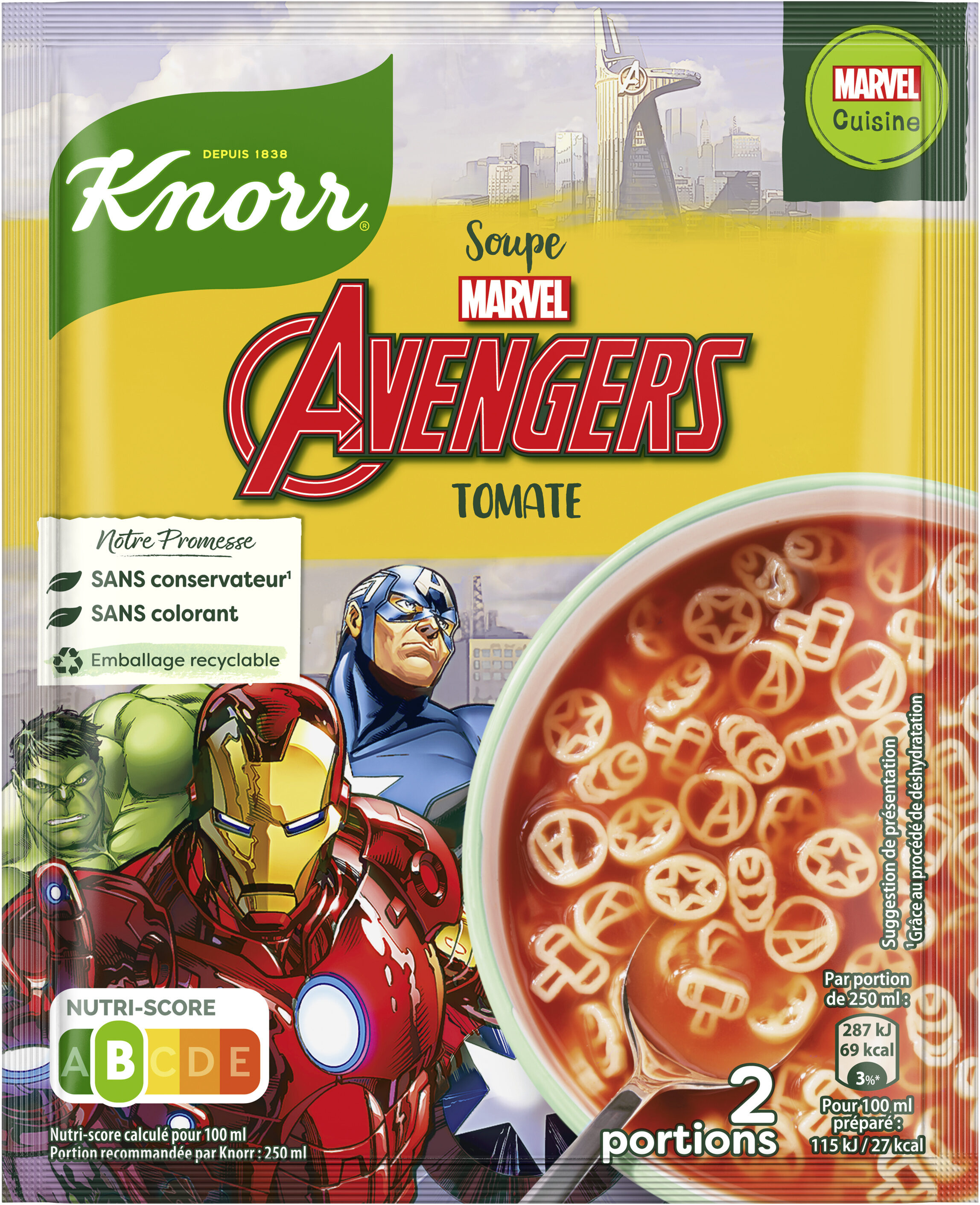 Knorr Soupe déshydratée Avengers Tomate 41g - Produkt - fr