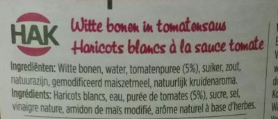 Hak Haricots Blancs a La Sauce Tomate - Ingrediënten - fr