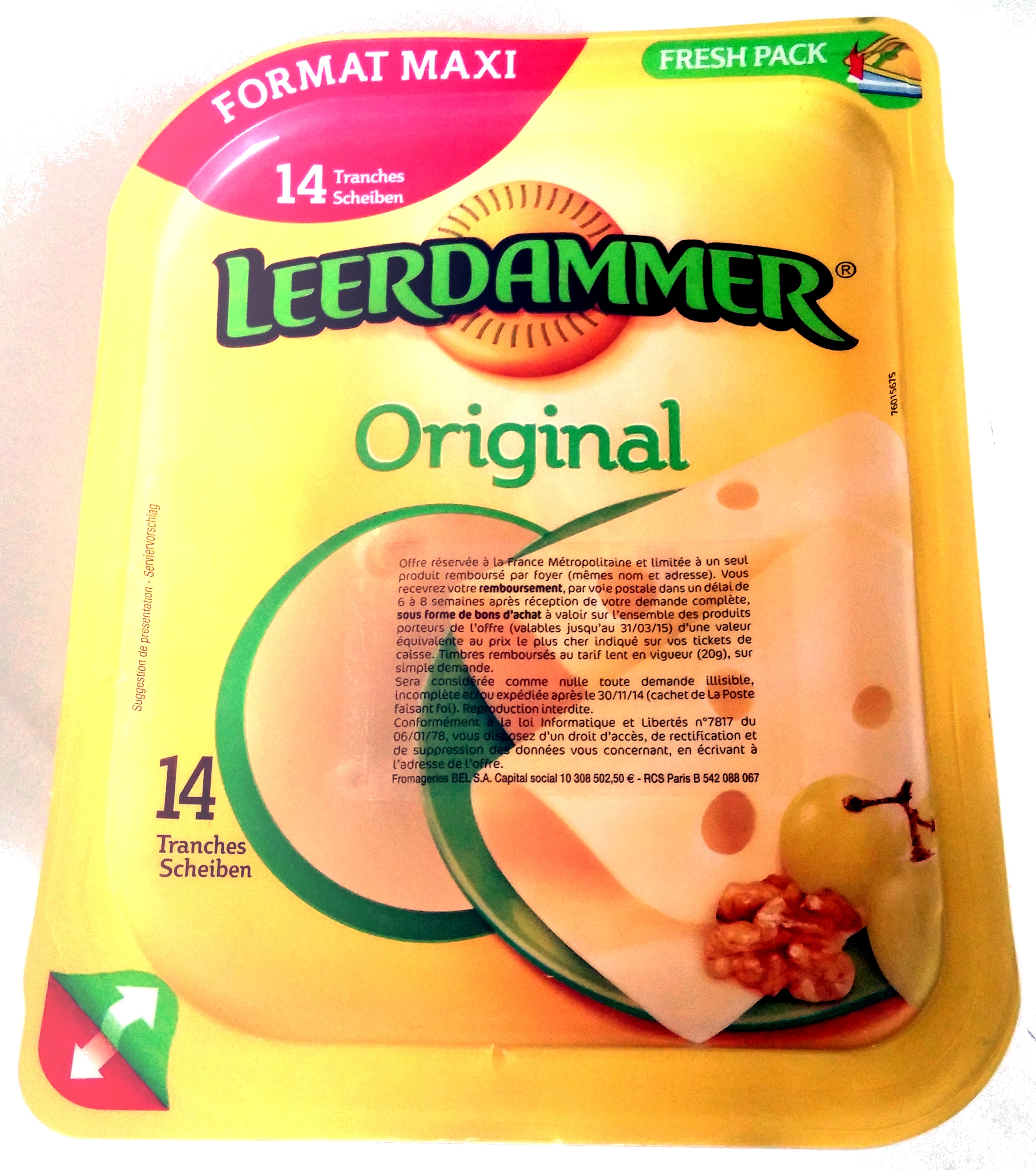 Leerdammer ® Original (27,5% MG) - 14 tranches - 350 g - Produkt - fr