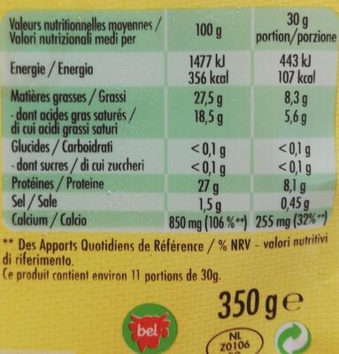 Leerdam portion - Nutrition facts - fr