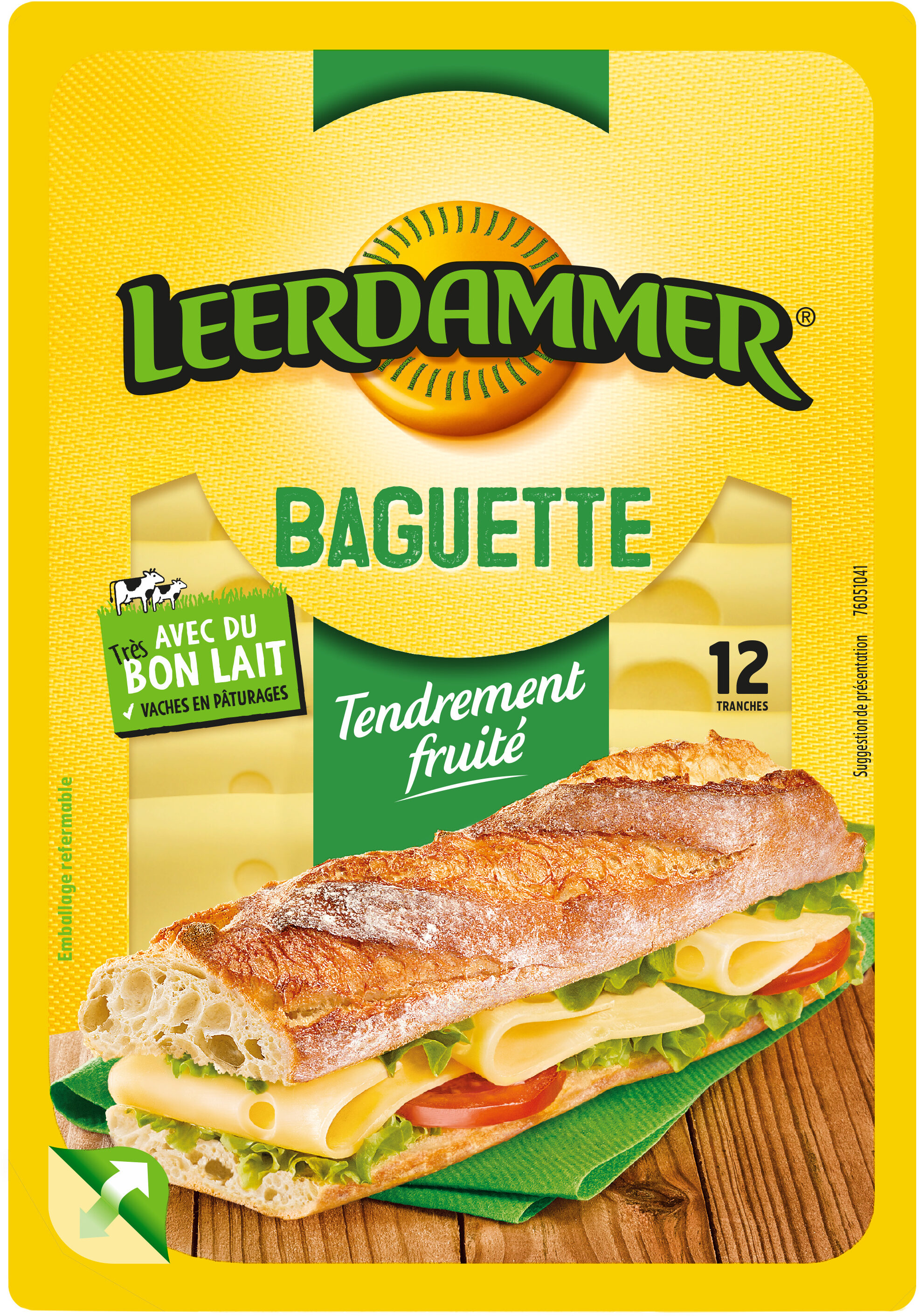 Leerdammer special baguette 12 tranches 160g - Product - fr