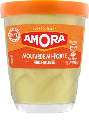 Amora Moutarde Mi-Forte Verre 140g - Product - fr