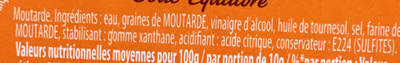 Amora Moutarde Mi-Forte Verre 140g - Ingredients - fr