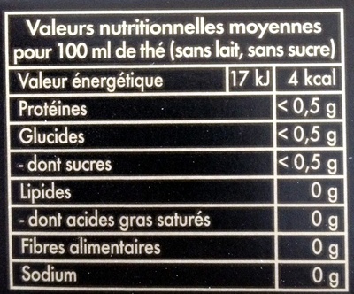 Collection exclusive - Nutrition facts