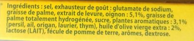 Knorr Bouillon Cube Herbes et Huile D'Olive Puget - Offre Saisonnière - 15 Tablettes - 150g - Ingredientes - fr