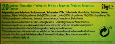 Herbal infusion linden tee - Tableau nutritionnel