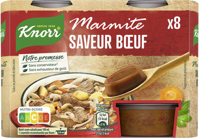 Knorr Marmite de Bouillon Bœuf 8 Capsules 224g - Produit