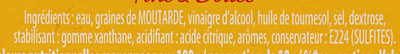 AMORA Moutarde Douce Verre TV 190g - Ingrédients