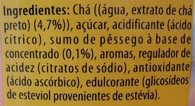 Pêssego Ice Tea - Ingredientes