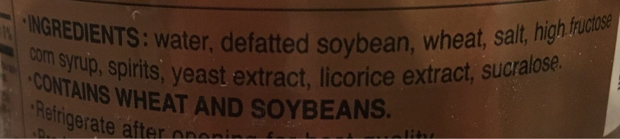 Naturally brewed soy sauce - Ingredients