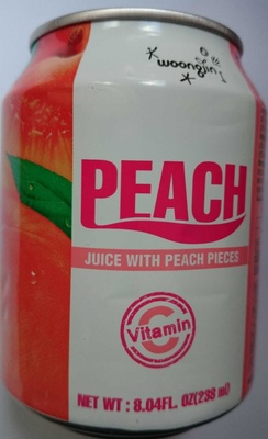 Woongjin, peach juice with peach pieces, peach - Product