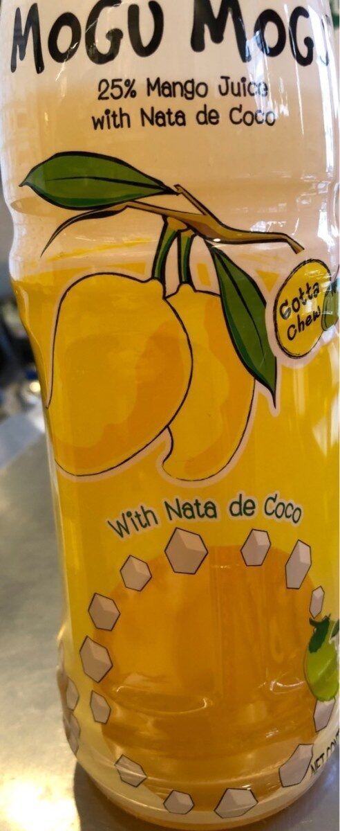 Mogu mogu 25% mango juice with Nata de Coco - Product