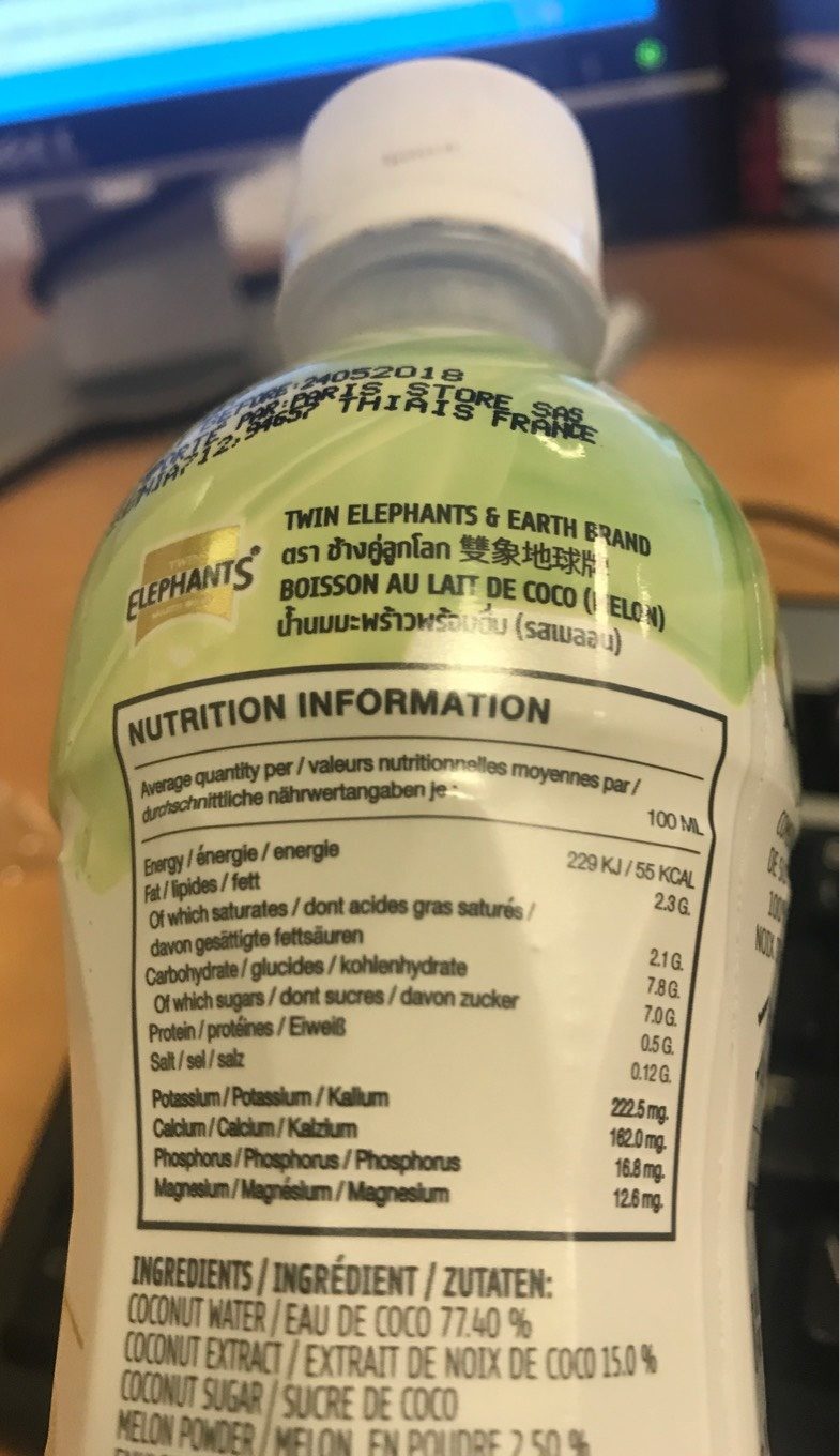 Coconut - Nutrition facts - fr