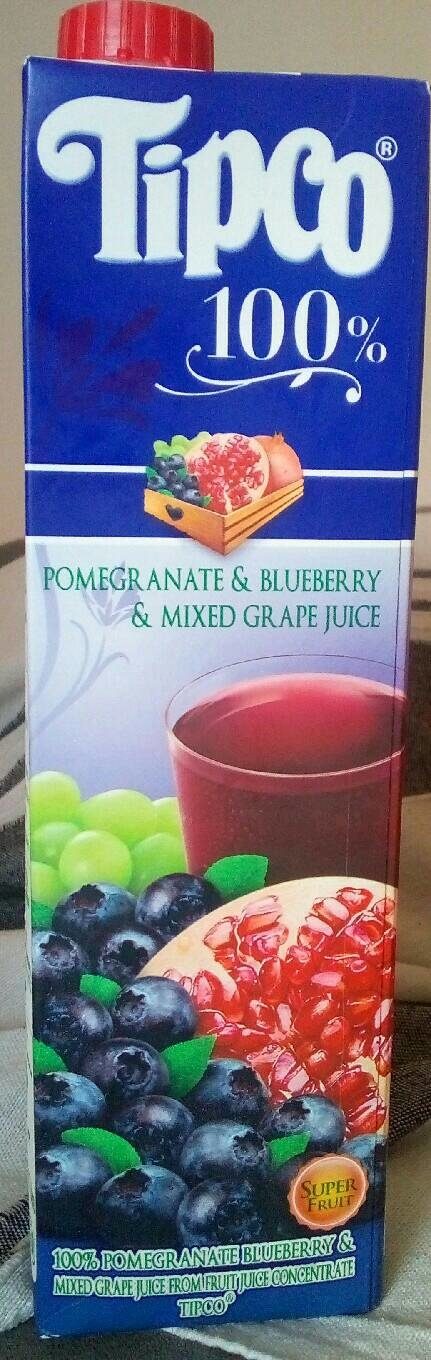 Tipco Pomegranate and Blueberry and Grape Juice 100percent - Product - fr