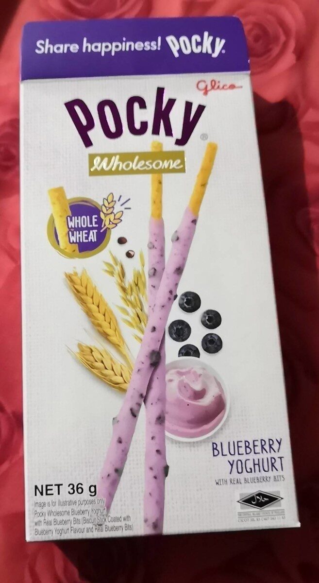 Pocky Wholesome Blueberry Yoghurt with Real Blueberry Bits - Product
