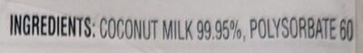Kokosové mléko 250ml - Ingredients
