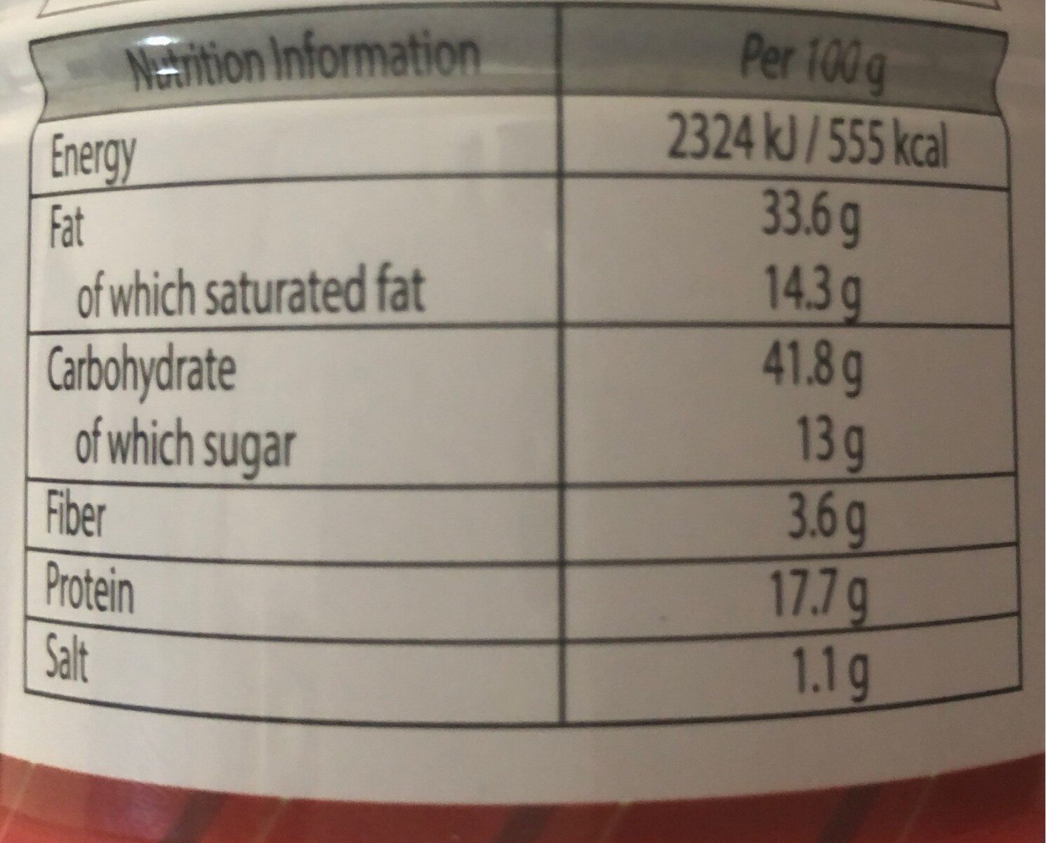 Peanuts Coconut Cream Flavour Coated - Nutrition facts - fr