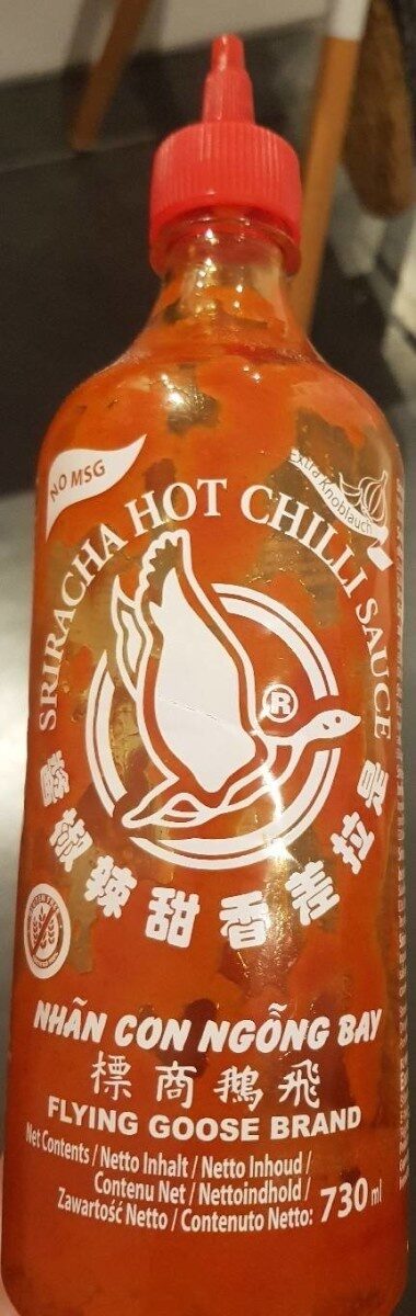 Sriracha hot chilli sauce extra garlic non MSG - Product - fr