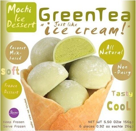 Buono Mochi Ice Dessert Green Tea - Product - fr
